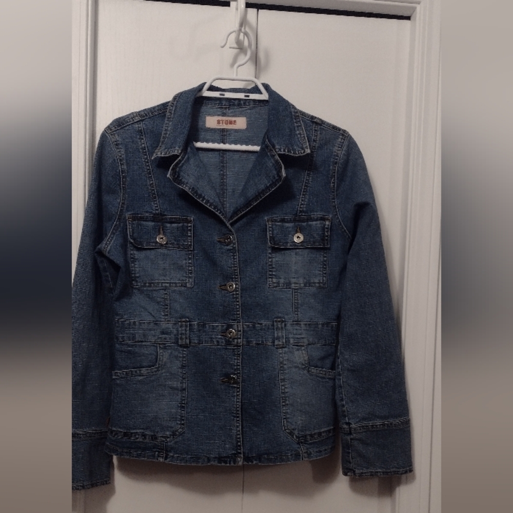 Stone denim jacket ptp 19.5"